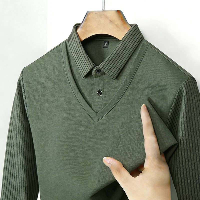 Golf Tees - Men's Fake Two Piece Shirt Collar
