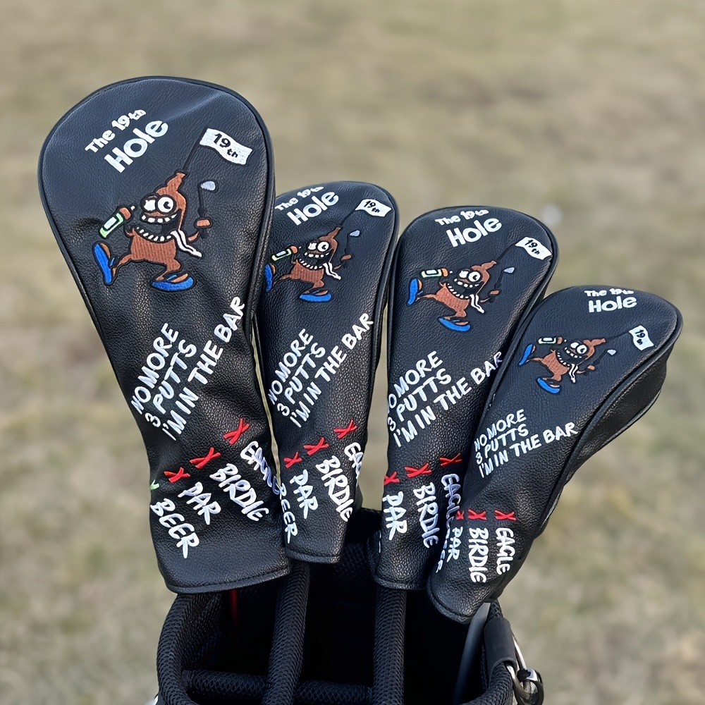 Golf Driver - 1pc/4pcs Cartoon Pirate Pattern Golf Headcovers,