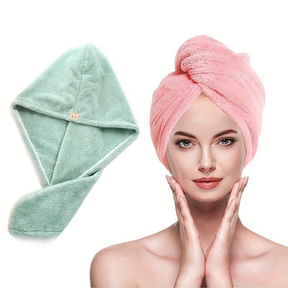 Golf Towel - Women's Quick-Dry Dry Hair Hat -