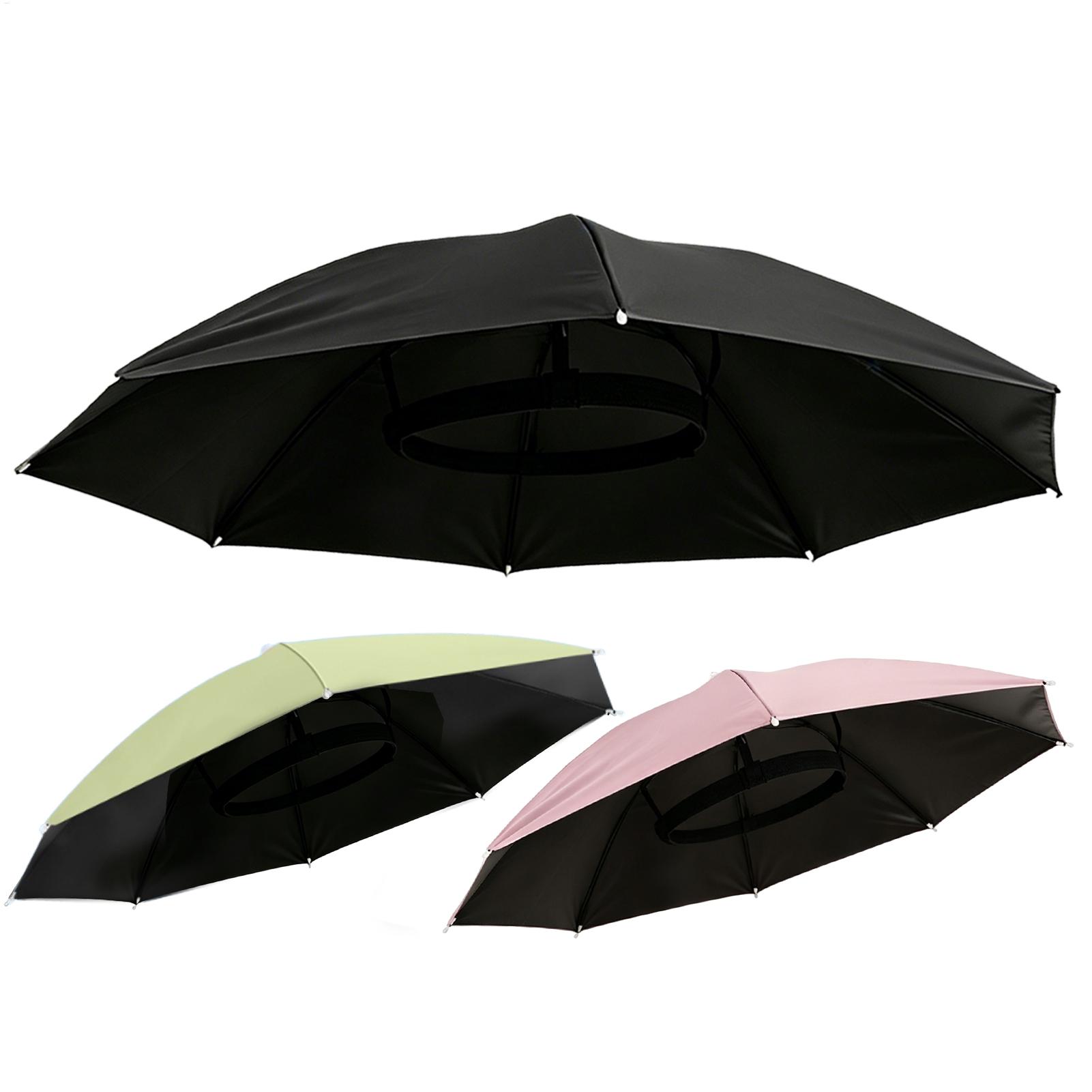 Golf Umbrella - Folding Umbrella Hat Waterproof Hands Free