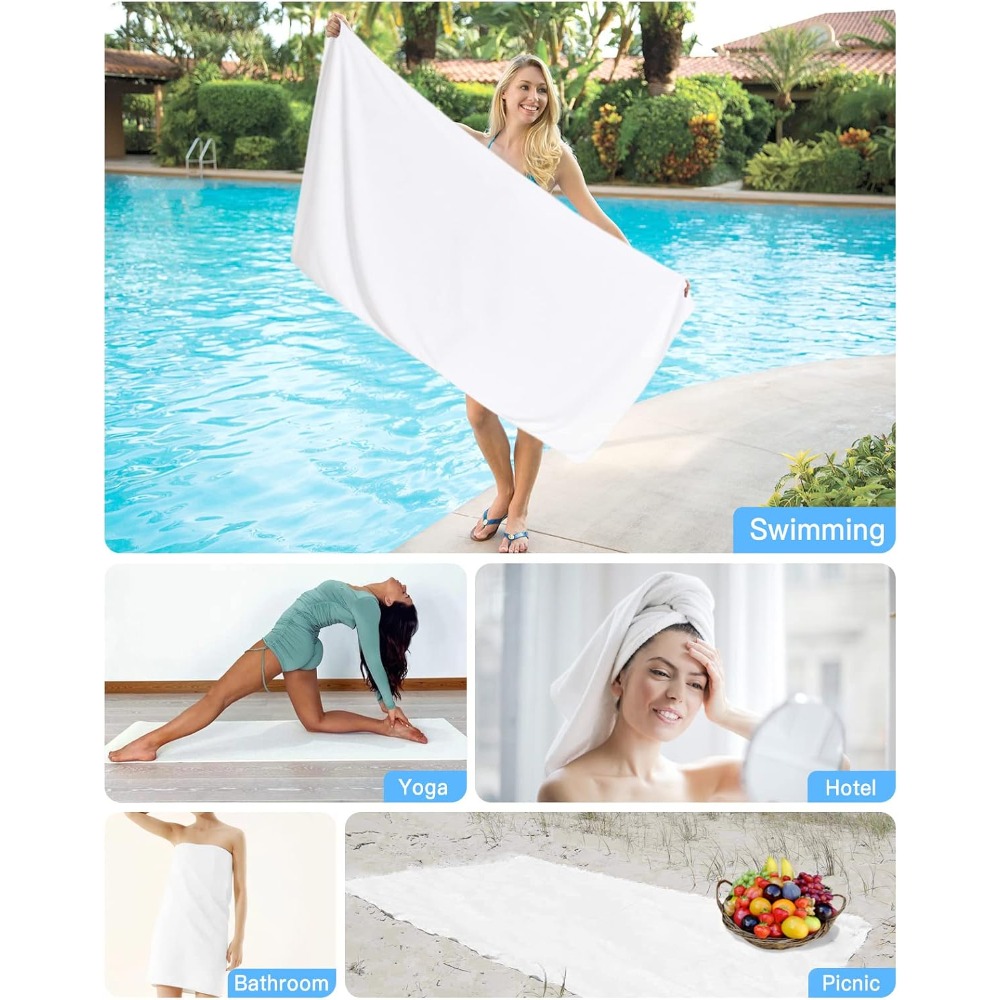 1pc Beach Towel Pure White Tow - огляд і ціна Golf Towel