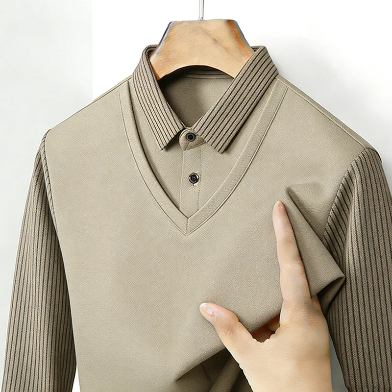 Men's Fake Two Piece Shirt Col - огляд і ціна Golf Tees