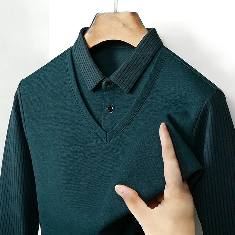 Men's Fake Two Piece Shirt Col - огляд і ціна Golf Tees
